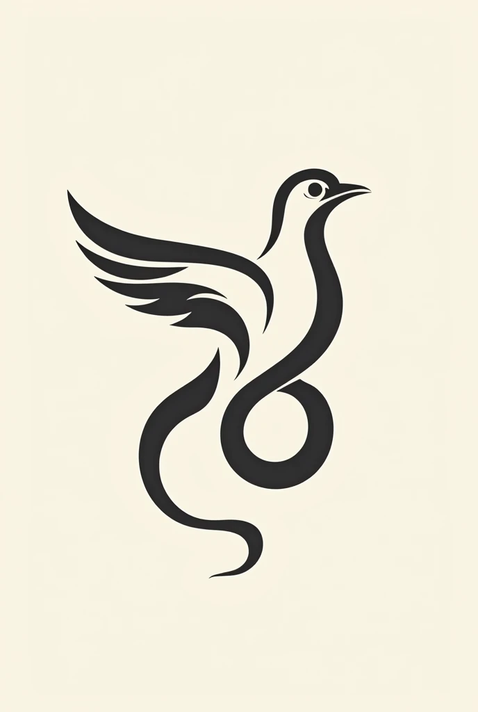 Dove and serpent logo for Instagram profile