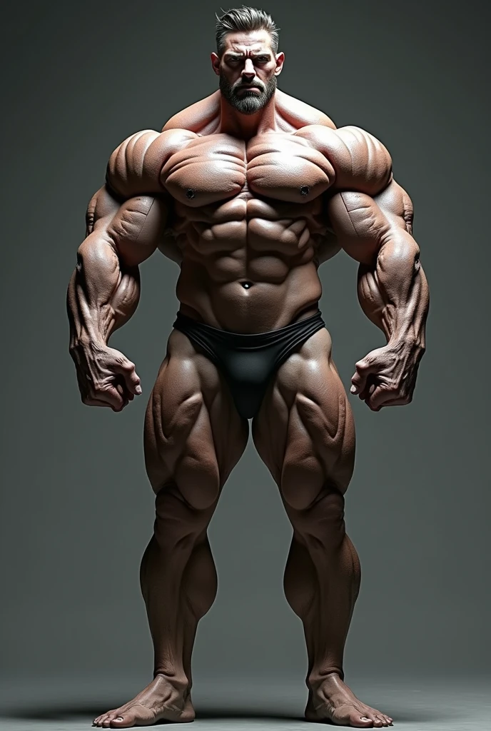 A man with all his muscles developed