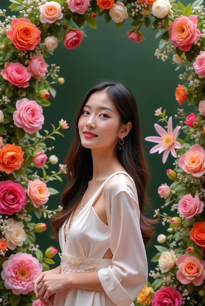 photo backdrop flowers for
