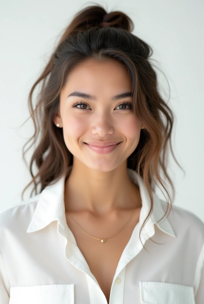 You give me 21 year smart photo with white background