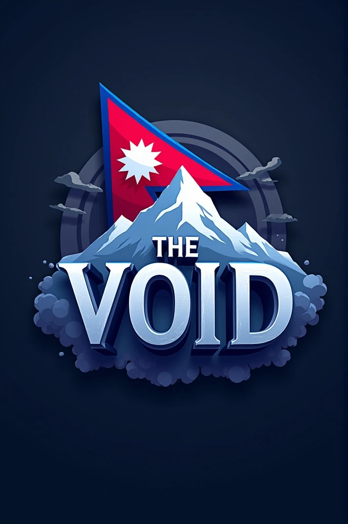 I need a logo for the Clash of Clans game with the name "The void" that includes the Nepalese flag and Mount Everest.