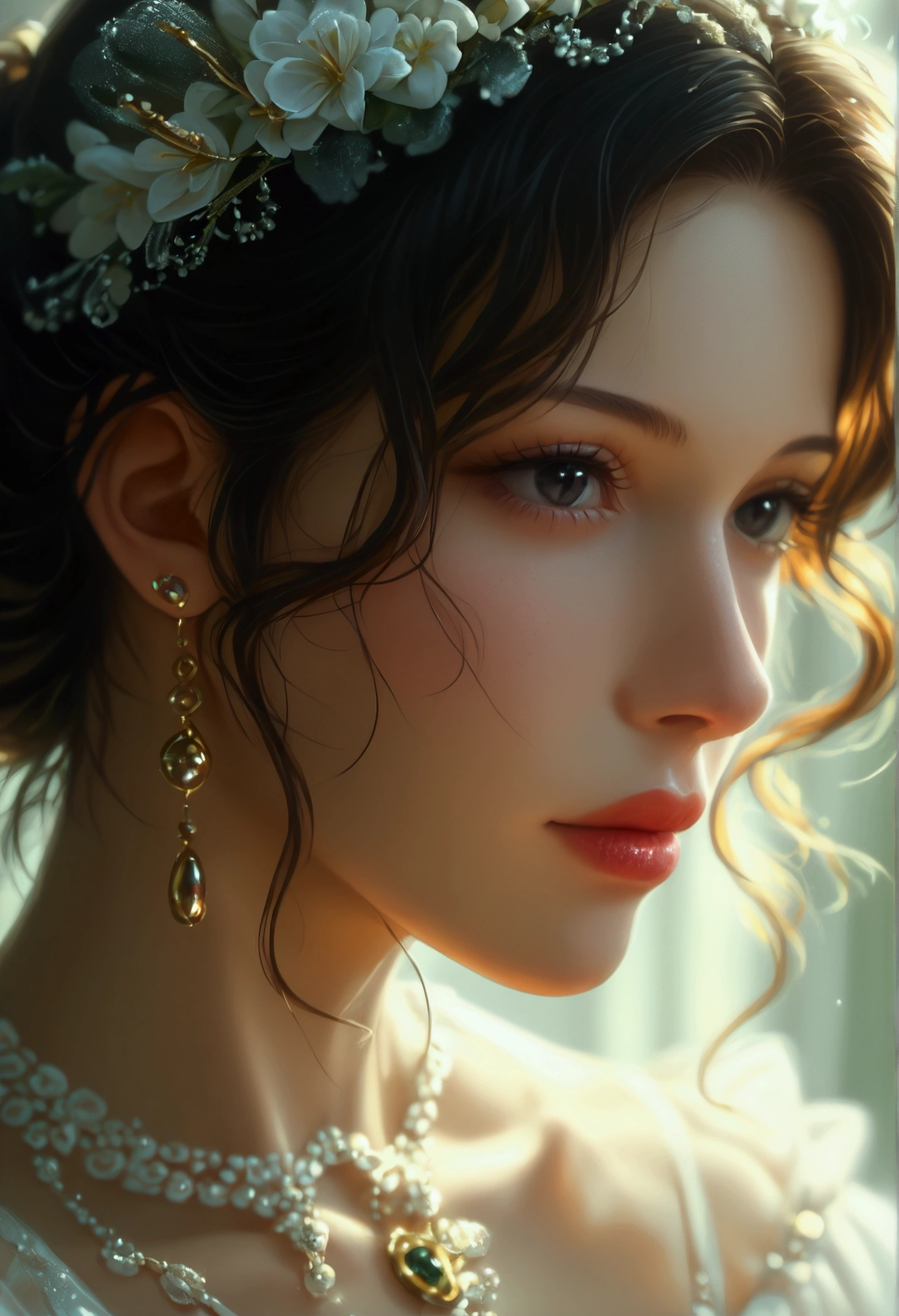 oil painting anime comic art, Julie Bell art of a groom held by ((radiant chains: 1.2)), in his wedding day and his bride, a handsome groom, wearing suit and tie, BREAK AND a beautiful, sexy bride, busty bride, wearing white lace wedding dress, the chain holds the groom, with chains, the chain forms the shape of red glowing heart, cinematic light, High Detail, Ultra High Quality, High Resolution, 16K Resolution, Ultra HD Pictures, Ultra Realistic, Clear Details, Realistic Detail, Ultra High Definition, rpg portrait, art by mooncryptowow