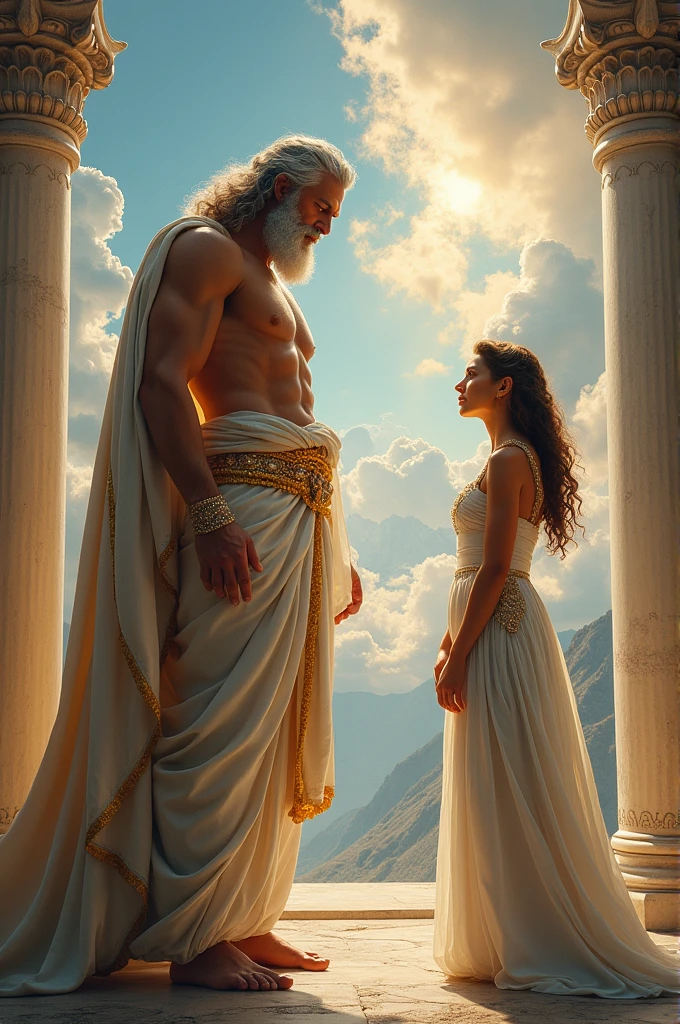 Zeus talking to Pandora