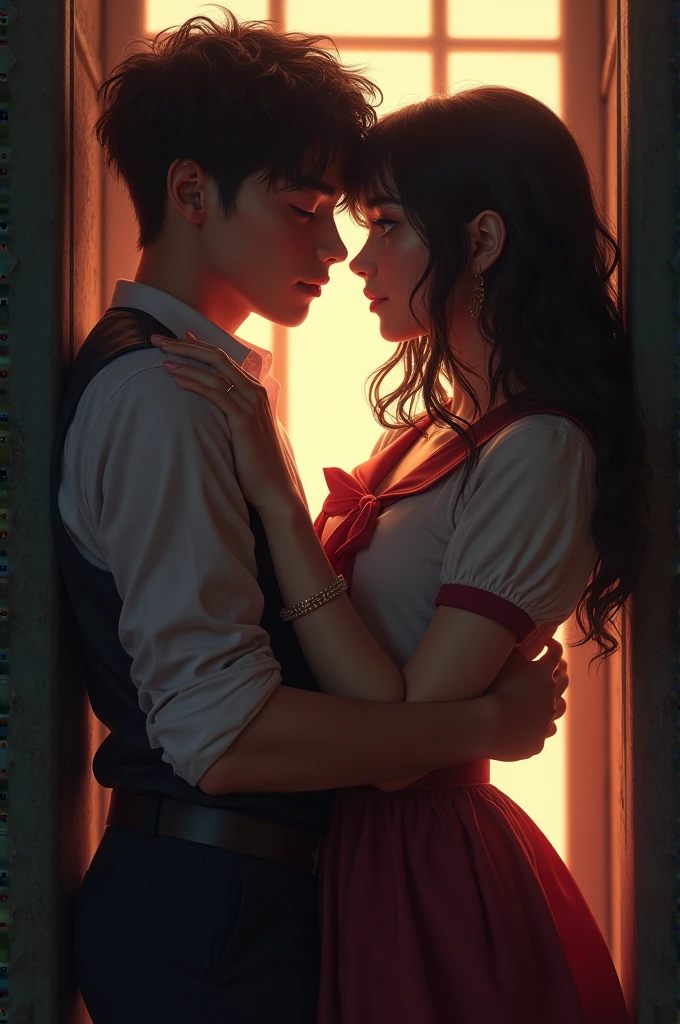 a school girl being naughty and dirty with a boy she met
