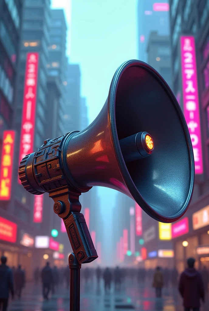 Megaphone with New venue alert 
