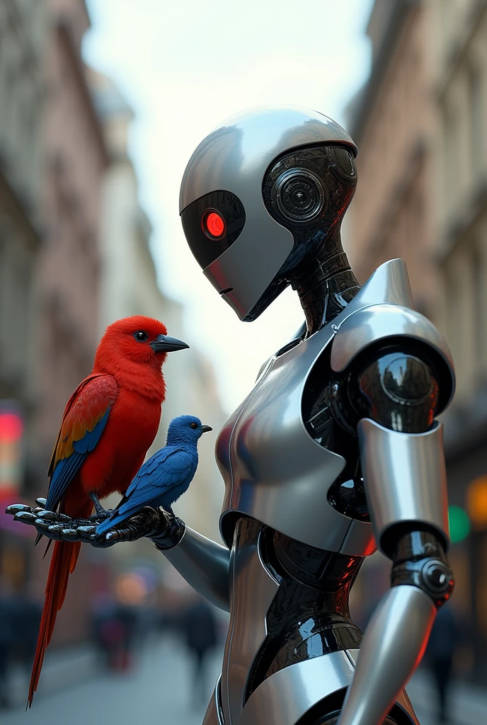 robot , Liverpool Bird , Red bird , Human-like figure
