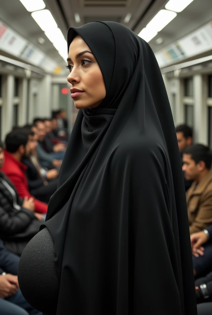 Hijab woman with big butts get grope on the train