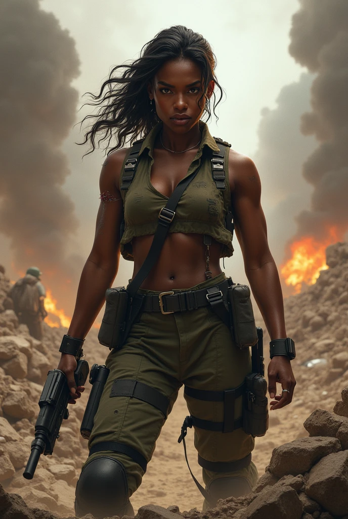 Black woman in war