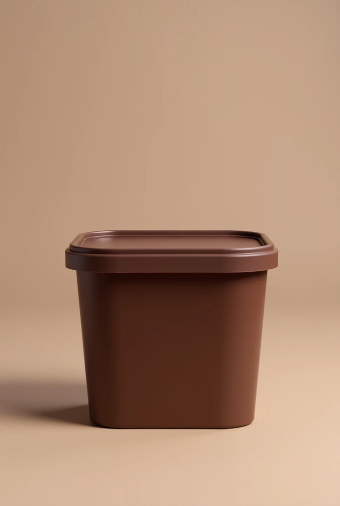 Image of a rectangular 1 litre chocolate ice cream tub with lid