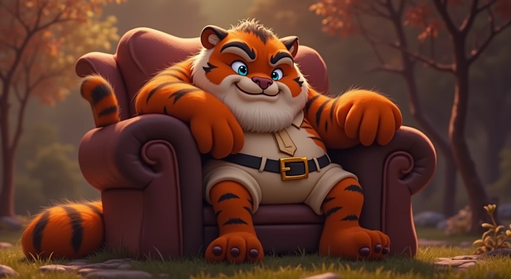 NJ5furry,tiger,New Jersey 5 Furry,polar bear,((Lying on a chair)),((Put your feet up on the rock)), (place feet on grass),((foot focus)),Fleshy soles of feet,Solitary,Chubby,Fat,Thick arms,Rugged muscles,(White plush fur),Chubby脸,Black eyebrows,Sky blue eyes,(Beard),(White shirt,tie,Belt Pants), high quality,4K,artwork,Very detailed,real,(oily),blush,Smile ,by zixiong, Takemoto Arashi
