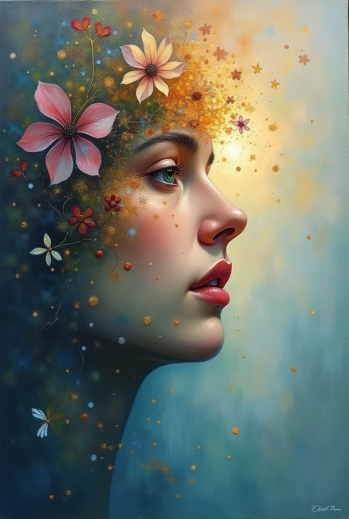 a painting expresses a love that transforms you into a better person, fills the void and makes you feel at home