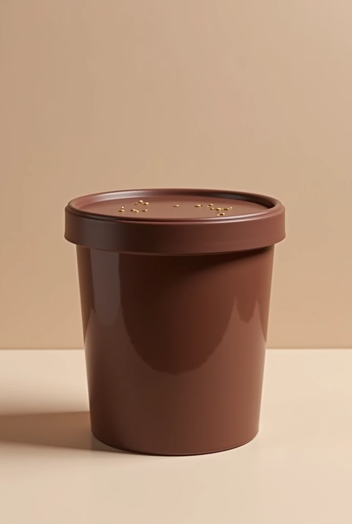 Image of a rectangular 1 litre chocolate ice cream tub with lid
