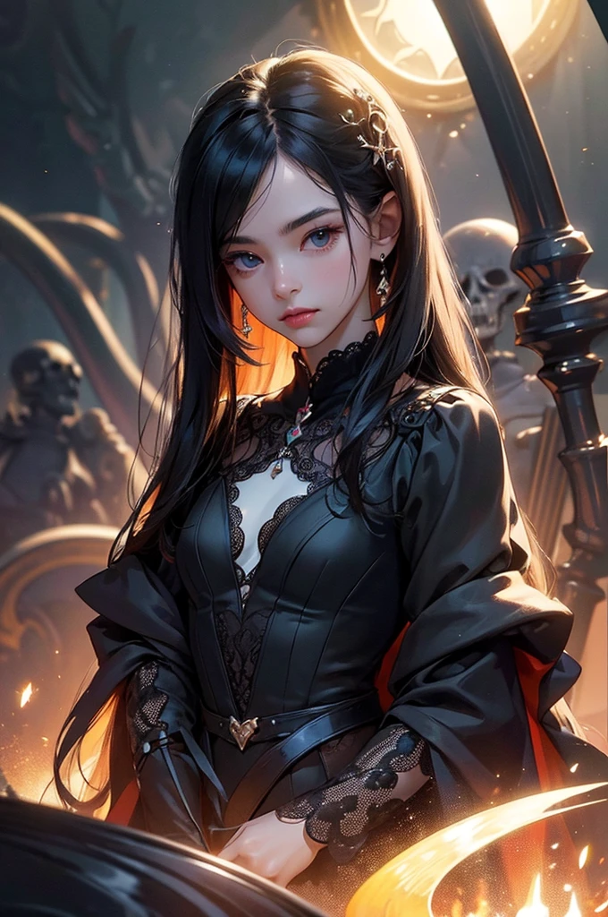 Mysterious Dark Princess,perfectly structured, (aquarelle), Digital illustration, style of anime, The content is very detailed, Volumetriclighting,， pastelcolor, dynamic combination, The image is clear and sharp, (Exquisite, sublimation:1.2), Indescribably beautiful,