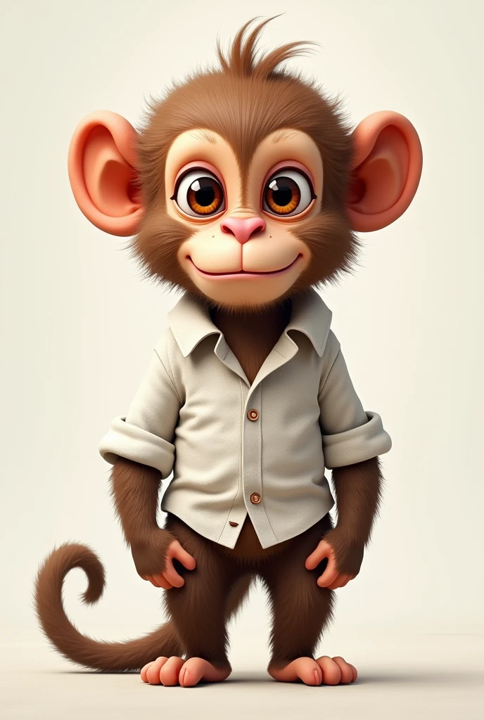 monkey with a white flannel