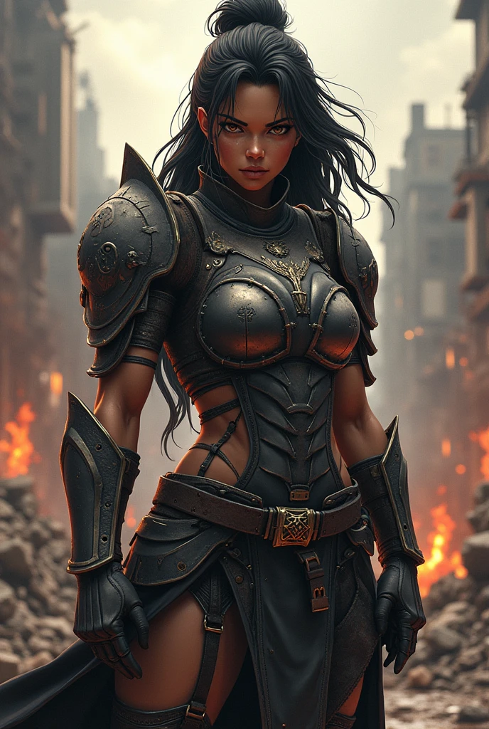 Black woman in war anime