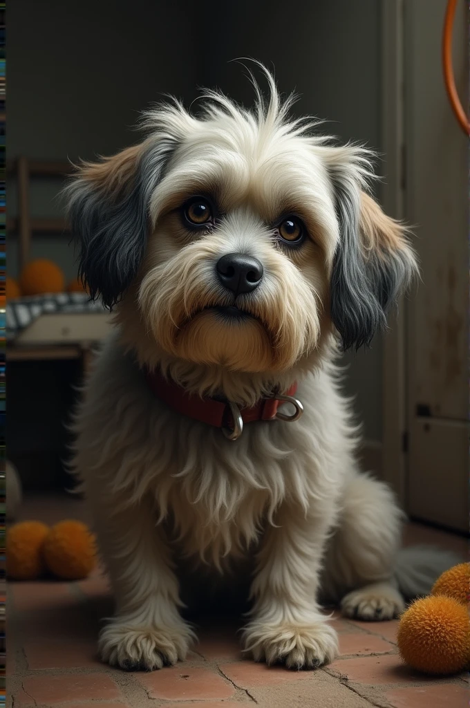 Make a poor old dog ai image