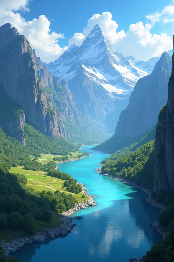 River with mountain