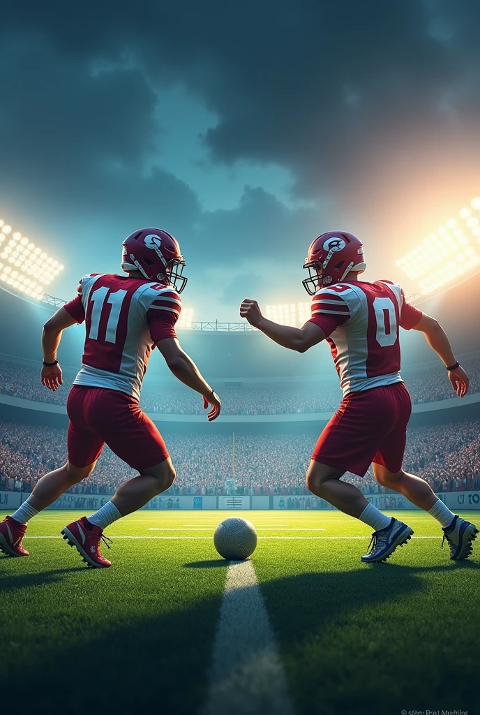 1C vs 1D football team , just the letters
