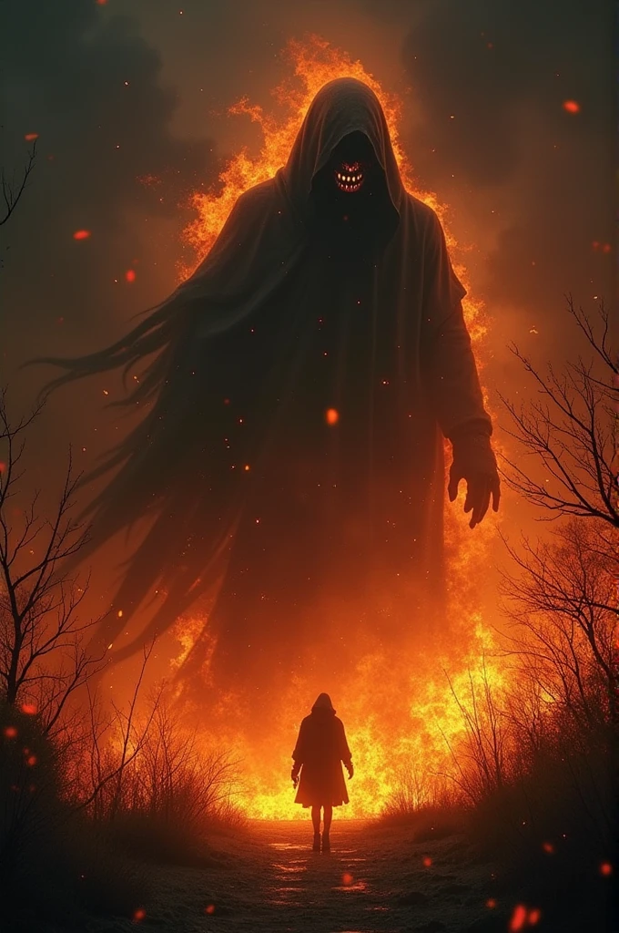 halloween horror fire dark night