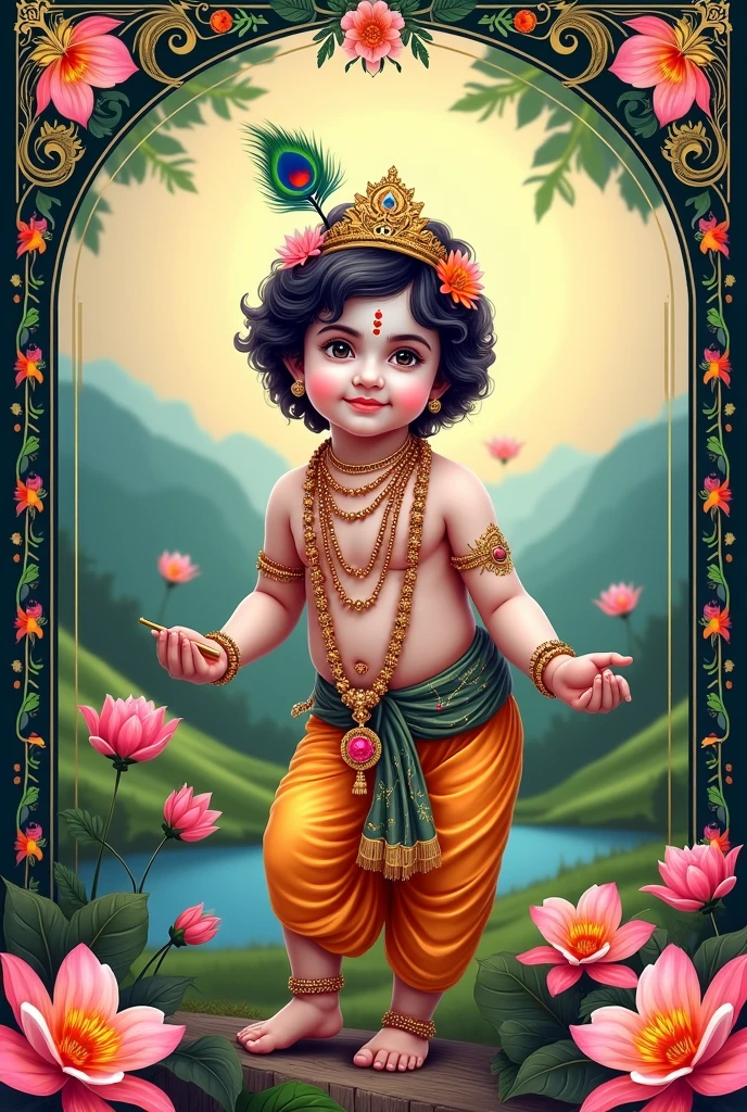 Janmashtami celebration invitation card 
