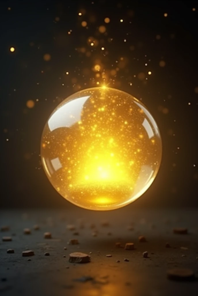 1 sphere decoration luminous yellow core magic