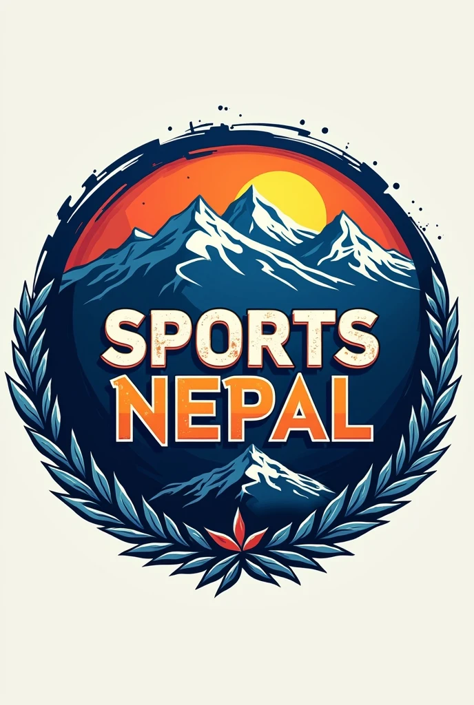 Create a sports nepal text Logo in round like a organisation