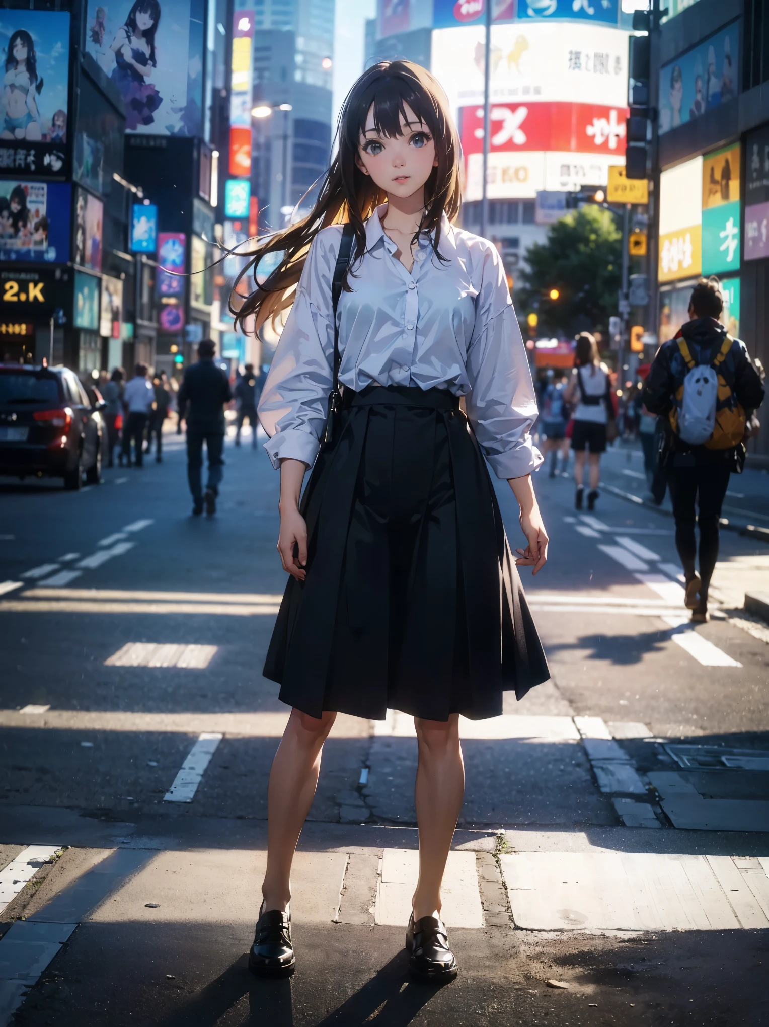 Shibuya Rin、(masterpiece、Highest quality、In 8K、High resolution:1.2)、alone、one person&#39;s、 Rin Shibuya、Tight clothing、Cowboy Shot、smile、Look at the viewers、Hero Suit、Bodysuits、Tight suit、Ready for battle、Trained abdominal muscles、Trained biceps、(building:1.2)、Night view