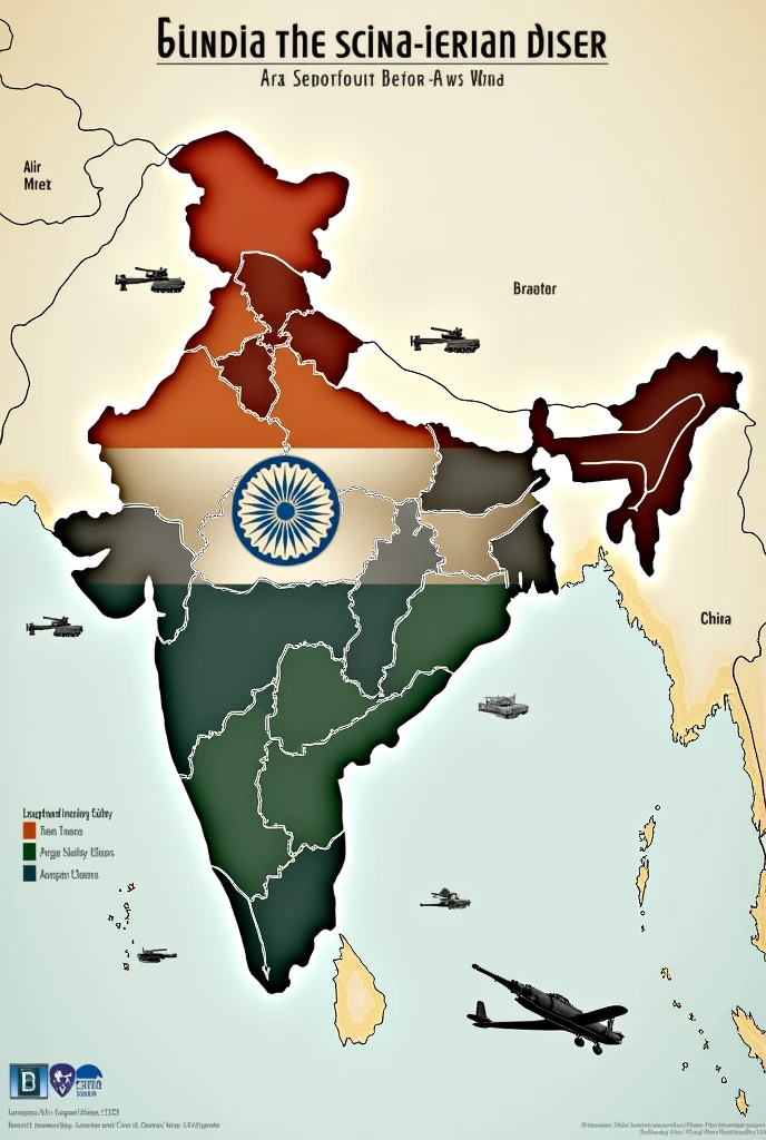 Military used by India during the sino war in pie chart/graph