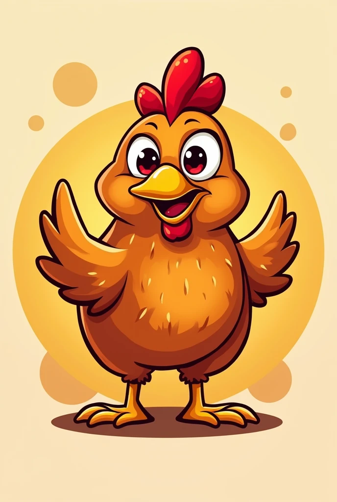 A fun logo roasted chicken like inasal .Golden brown background