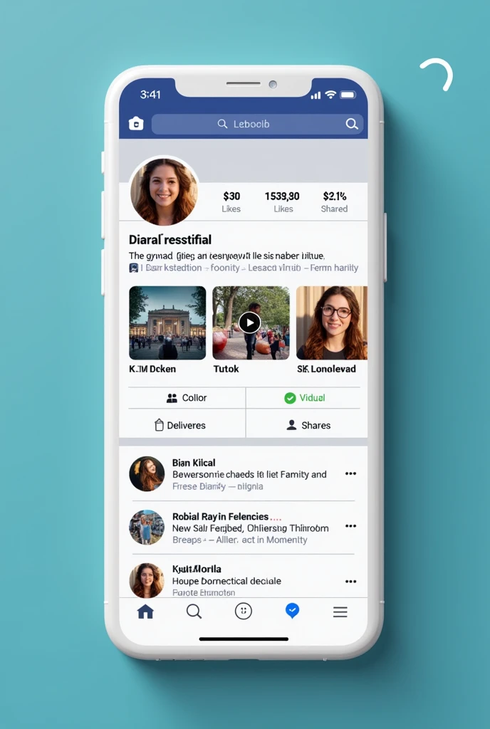 Create a Facebook profile timeline in mobile mode