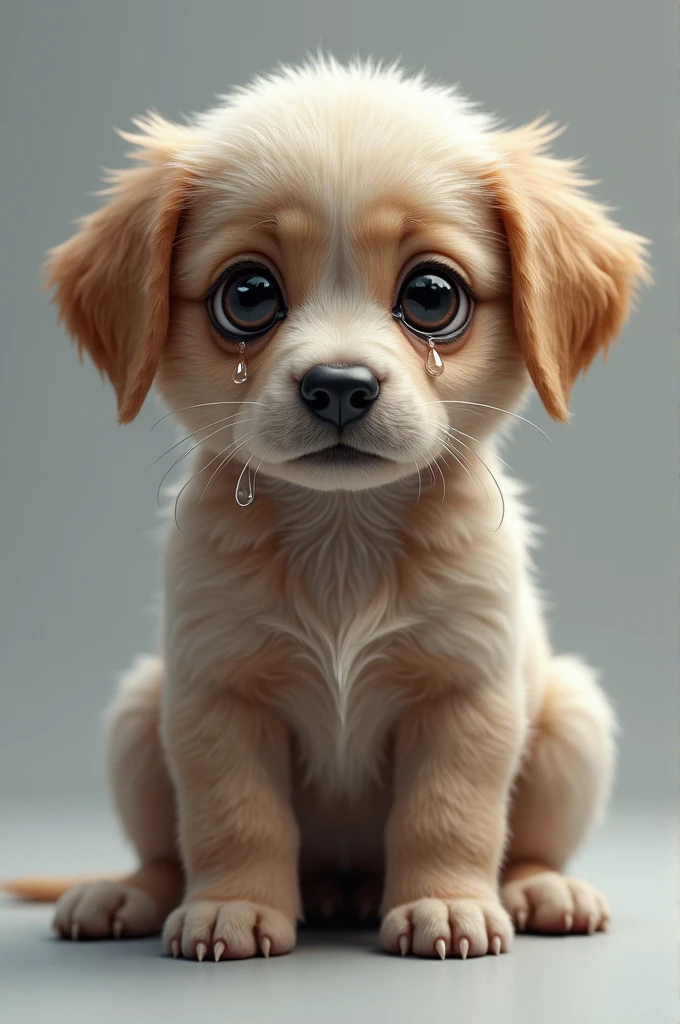 Weeping dog puppy ai image
