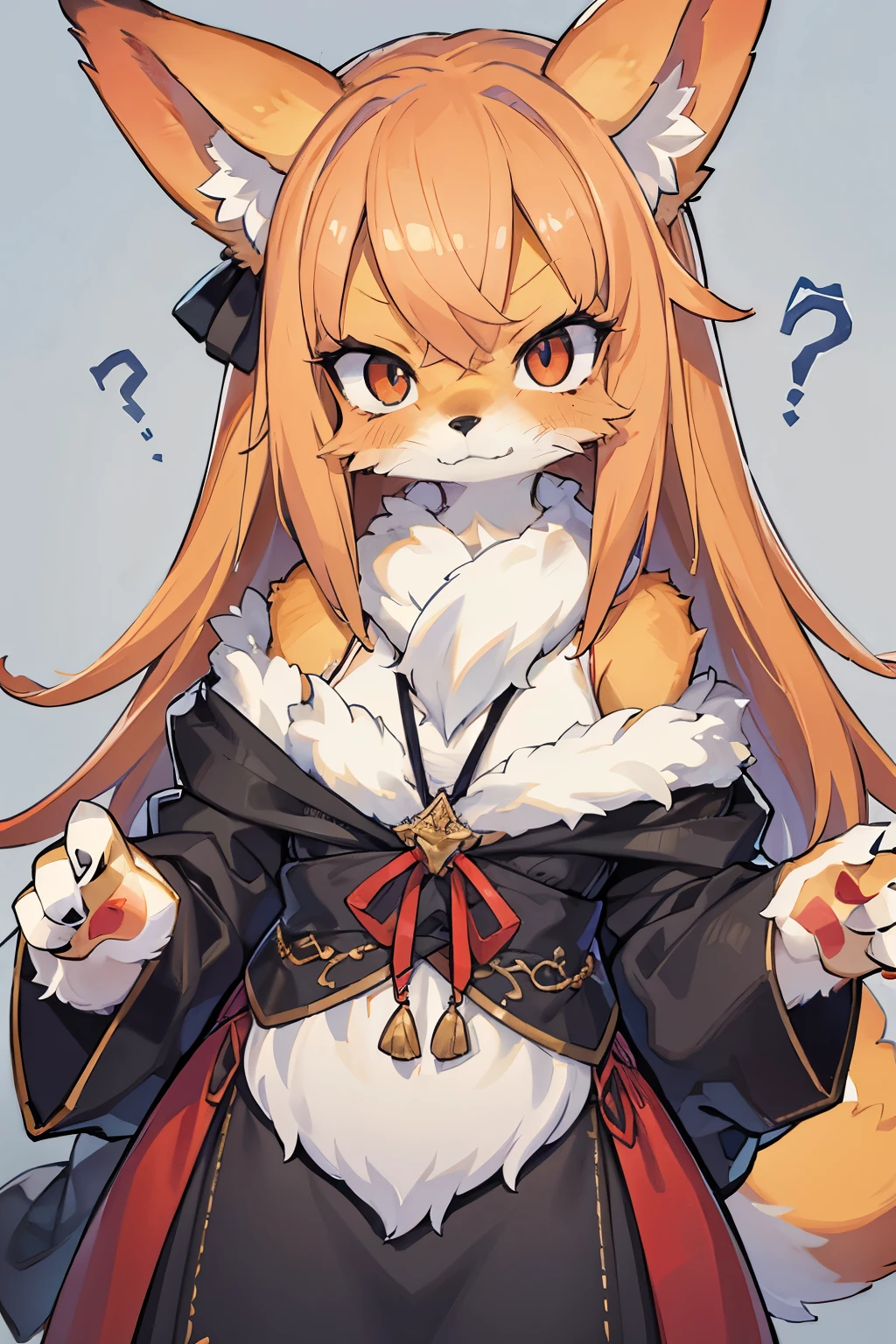 fox-like、furry、Eyes full of hatred glaring at me