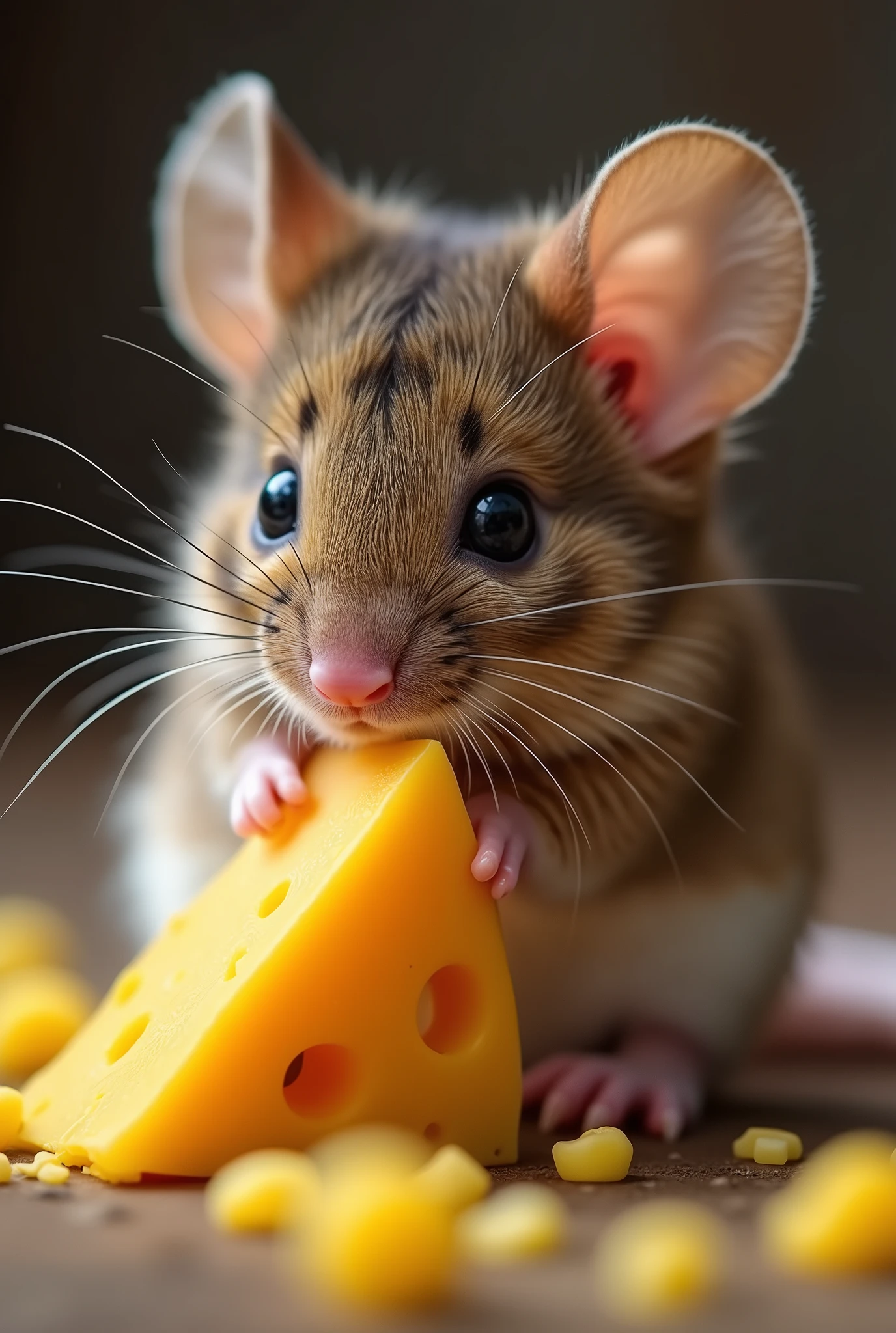mouse with cheese