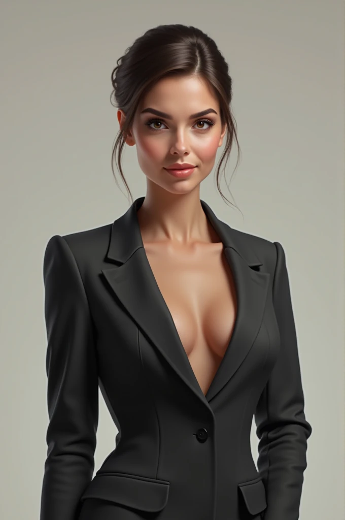 Create a portrait of a woman in a blazer 