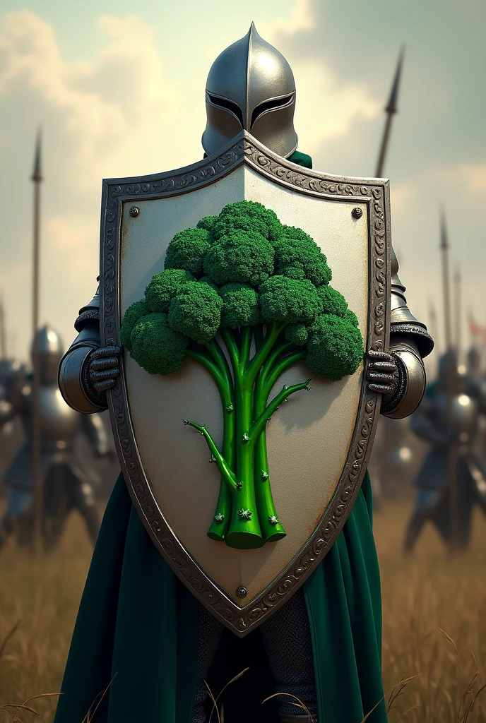 Generate a shield that says the broccoli sign