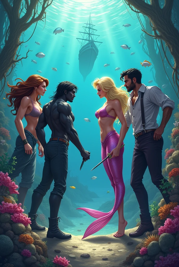 Cartoons of mythical beings: mermaids and sirens,hadasy hados,Vampires ,zombie and demons