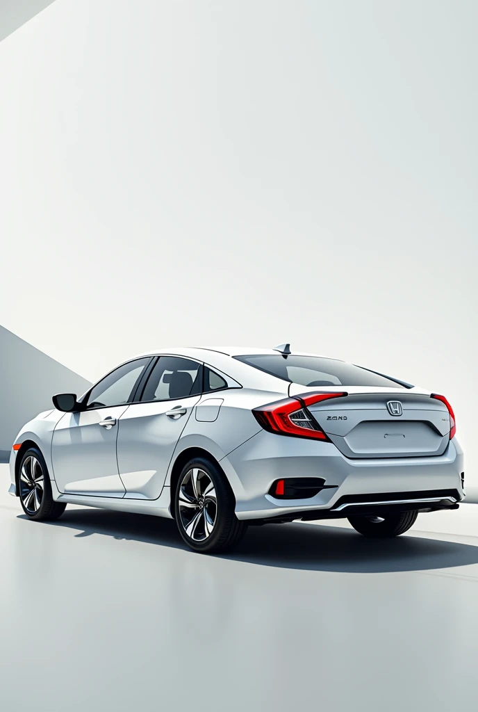 24 model honda civic color in white back side