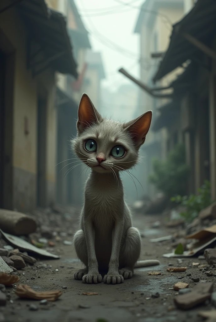 Poor cat ai image