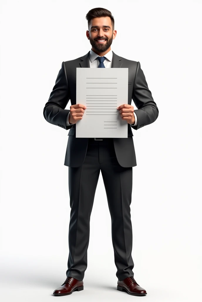 Image of a Person with a Document: Someone holding a document confidently, maybe with a slight smile, transmitting transparency and trust.