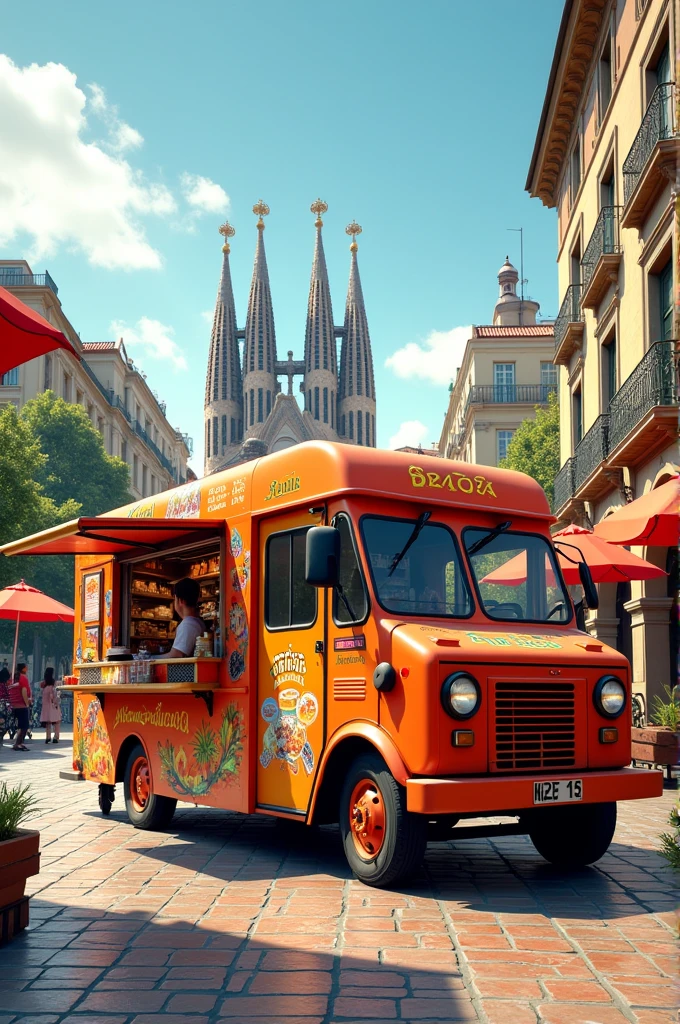 Barcelona theme food truck 