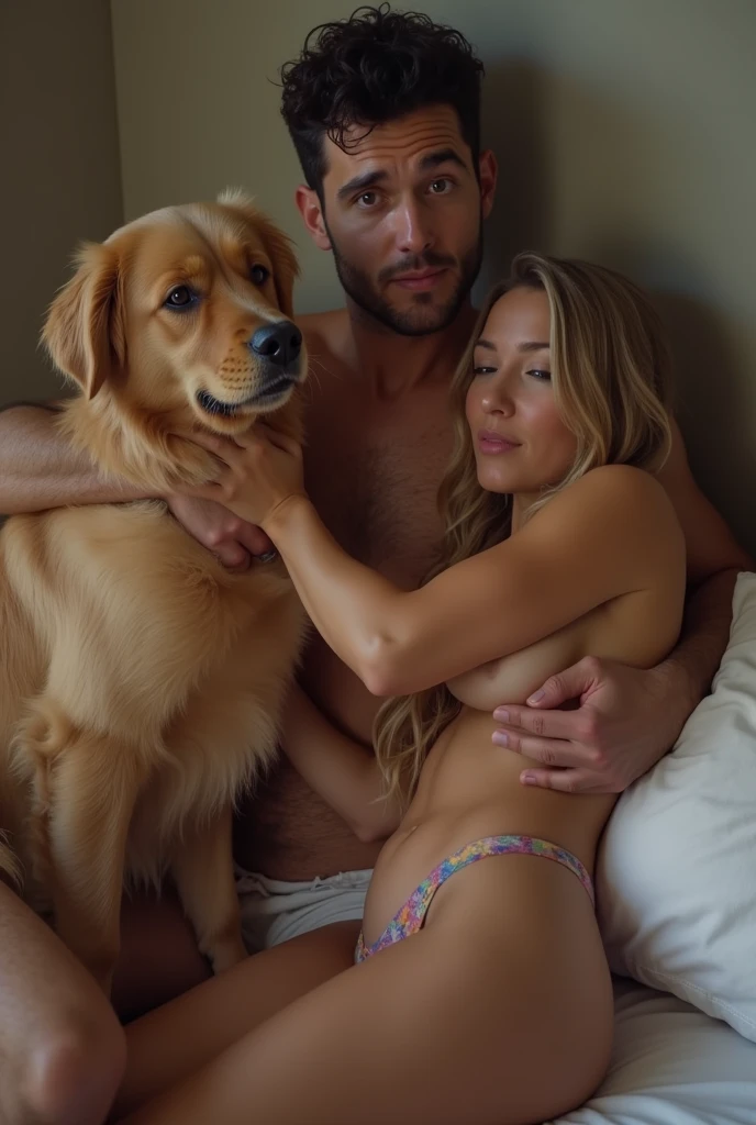 pov man during doggy style threesome