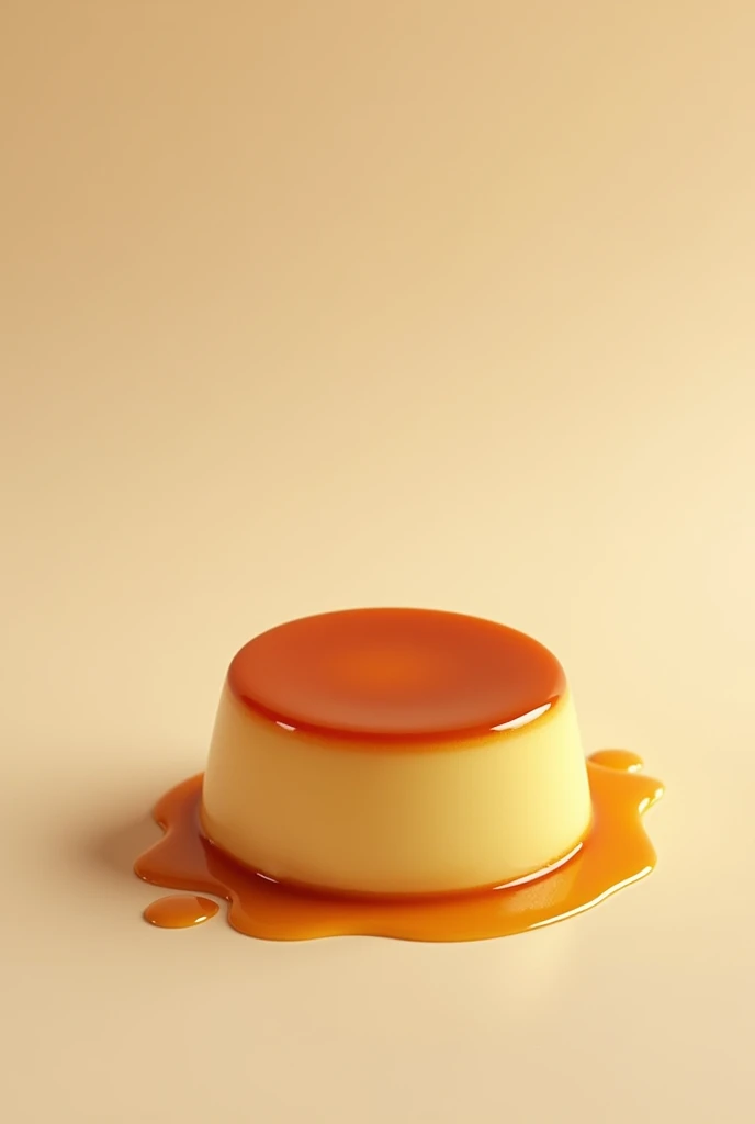 Small juicy flan centered