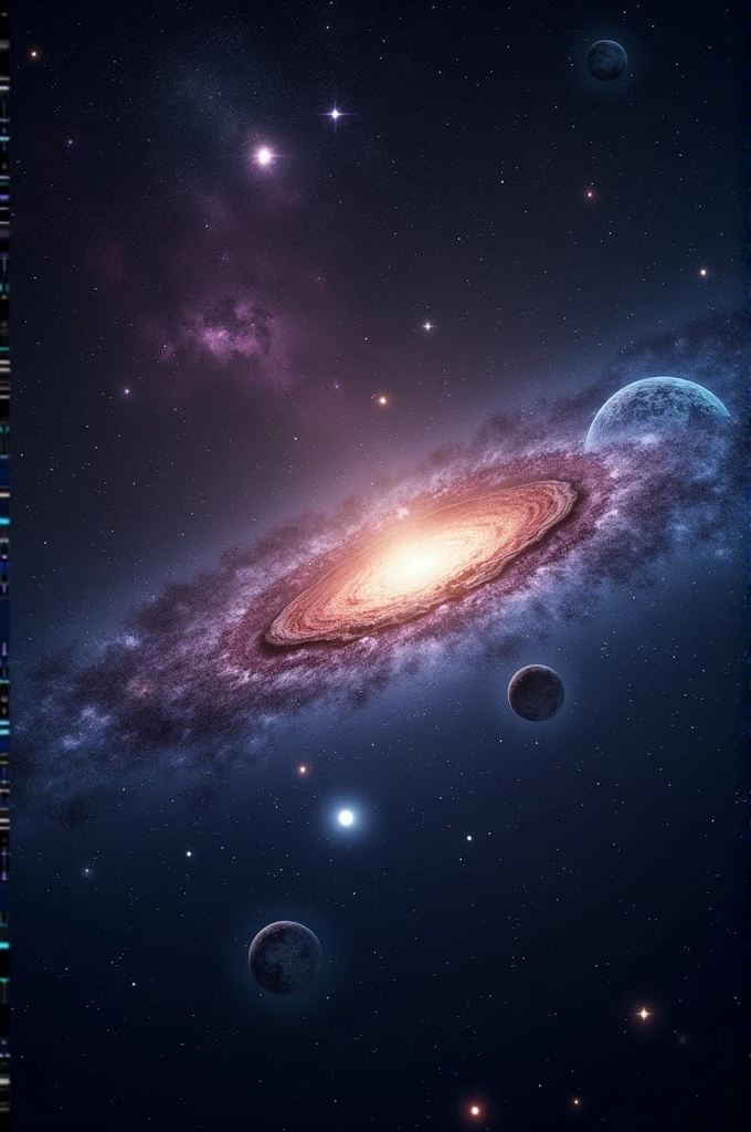 "Create a 360-degree space environment with a dark, starry sky filled with vibrant, colorful stars and distant galaxies. Include a few distant planets, but do not show Earth or any other recognizable planet. The scene should feel vast, cosmic, and deep with a sense of the infinite universe, perfect for use as an HDRI background in 3D rendering."