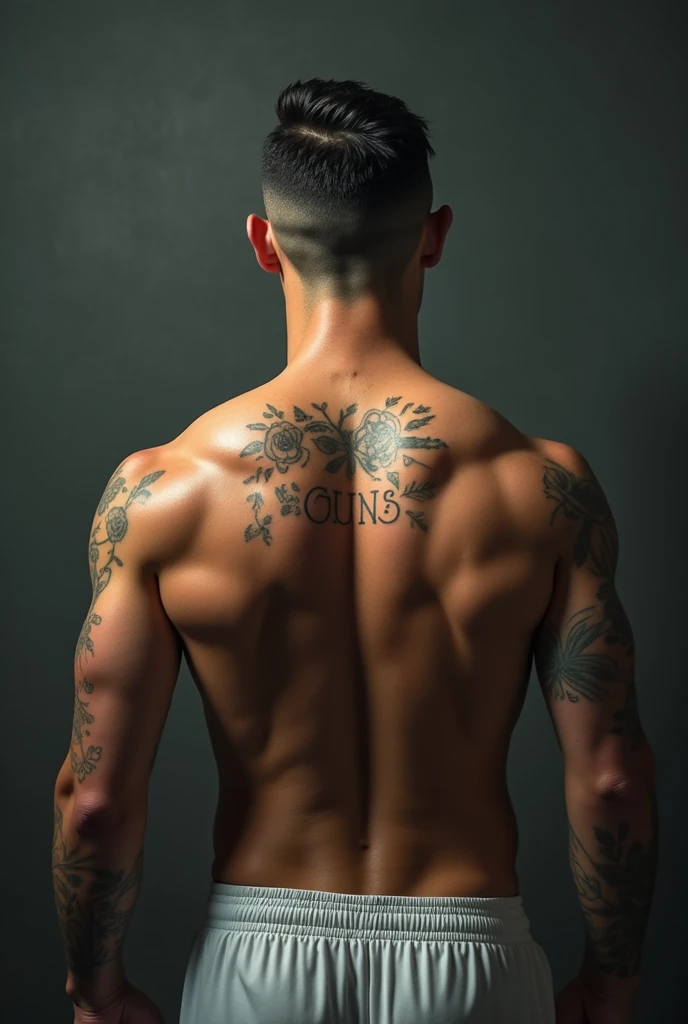 Picture of Cristiano Ronaldo's back without tattoos, There is a glimpse of various aspects of life that he wants to show on his YouTube channel., moments of everyday life.