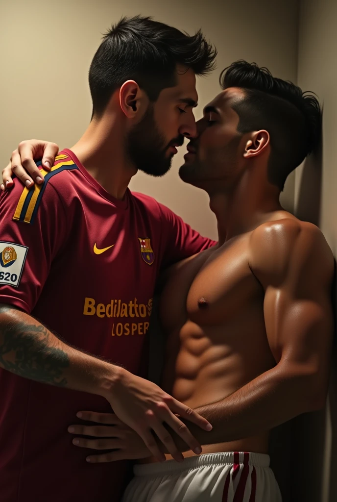 sexy gay messi kissing of ronaldo leg