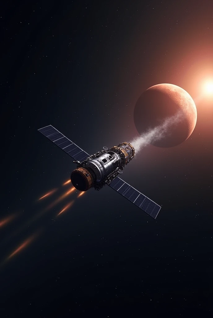 satellite from the moon to mars