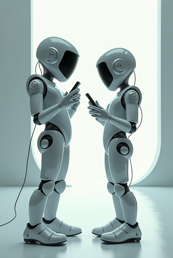 A cell phone as a person handling a human as a cell phone