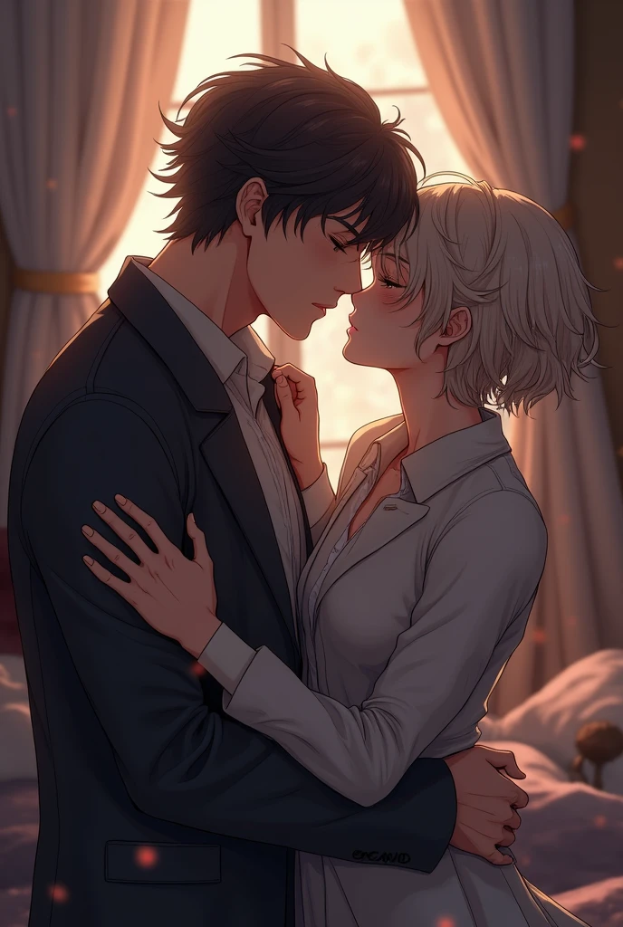 Ash kissing Eiji