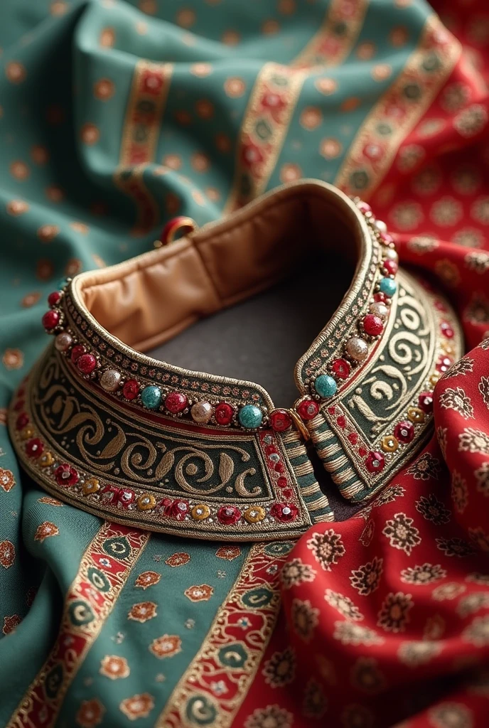I WANT A ARTIFICIAL PICTURE IN WHICH 
THERE MUST BE A COLLAR DESIGN ALONG SIDE PESHAWARI CHAPAL
