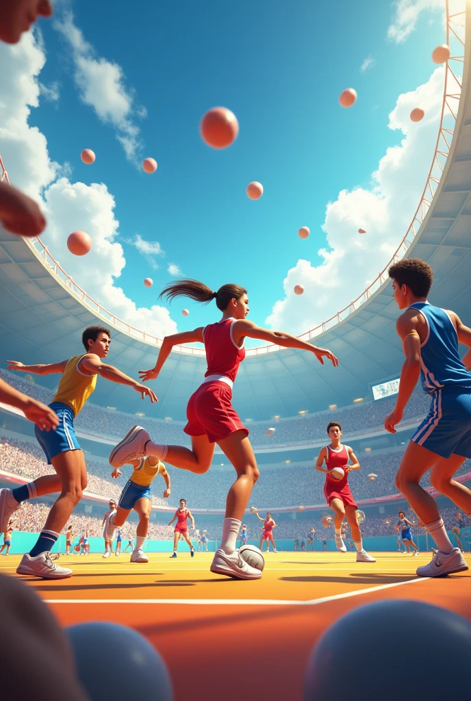 Create an image that includes multiple sports